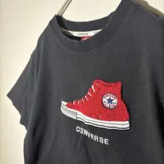 【b.k 様専用】CONVERSE スニーカー刺繍 Tシャツ Lサイズ　黒　レア