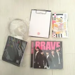 セット　嵐 CD『BRAVE』・ メモ帳・ペンライト・ストラップ