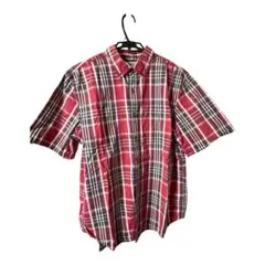 90s Carhartt カーハート 半袖 ボタンダウン チェックシャツ 赤 Lのサムネイル