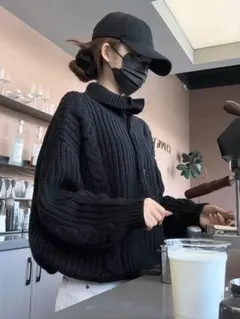 冬にぴったり❤️韓流女子 ゆったりアウター シンプル普段着 暖かい