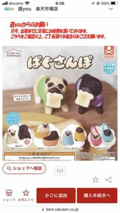 ぱぐさんぽ　黒パグ