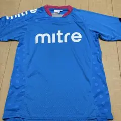 mitre 青 ドット柄 シャツ　マイター(mitre) スポーツウェア　半袖M