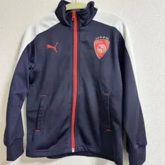 PUMA プーマ キッズ ジャージ 120 ネイビー×レッド 背面ビッグロゴ
