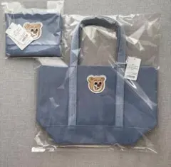 【新品未開封】ラブラリー テディ 小 トートバッグ ポーチ ライトブルー 2点