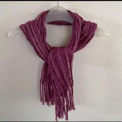 【美品】ELLE PLANETピンクパープルのストール（ラメあり）