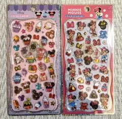 【正規品】ディズニー　スイーツ　カップケーキ　ミニー　プチドロップステッカー