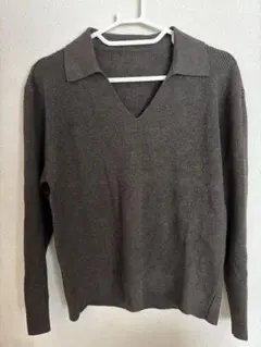 UNIQLO ウォッシャブルリブニット セーター L レディース 美品