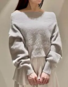 SNIDEL フォックスアルパカオフショルプルオーバー