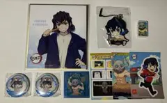 鬼滅の刃 嘴平伊之助 色紙 キーホルダー 缶バッチセット