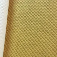 ハギレ(フェイクレザー・合皮 )50×120キルト風きいろ裏起毛NO.104