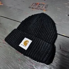 sacai × Carhartt ロゴパッチ ニットビーニー ブラック - メルカリ