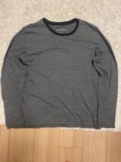 00s archive ボーダーロンT 短丈 y2k