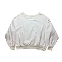 80年代 美國製 素色 古著運動衫 白色