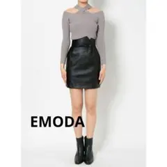 EMODA エモダ　アシンメトリーコルセットハイウェストスカート