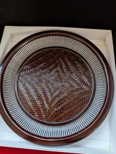 お盆トレー籃胎くしめ丸盆