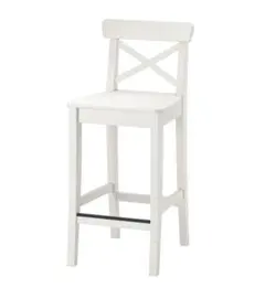 【廃盤品】IKEA MALTE バースツール ホワイト　2脚セット IKEA INGOLF バースツール ホワイト - メルカリ
