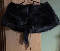 リボン付きファー ショール ボレロ マフラー