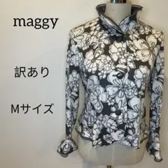 【訳あり】maggy マギー ジャケット 3つボタン レディー花柄 M
