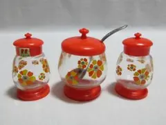 昭和レトロ トーワ TOWA 箸立て レトロ箸立 食堂 当時物 花柄 黄色