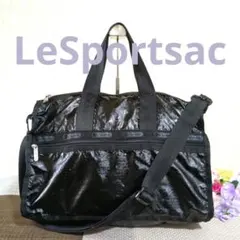うにいくら様！LeSportsac　ショルダーバッグ　光沢ありブラック　美品！