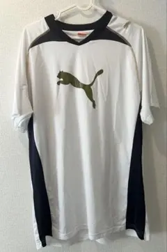 PUMA サッカーウェア プラクティスシャツ 白黒 Oサイズ 試着のみ