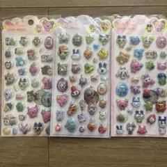 B品価格　ぷっくりシール　3枚