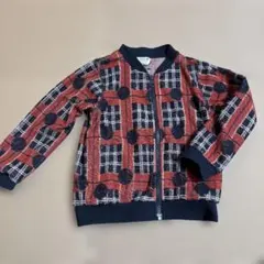 BREEZE チェック柄 ジップアップブルゾンジャケット 95