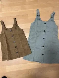 ⭐︎おそろいコーデ⭐︎グリーンレーベル ジャンパースカート120 150 セット