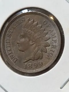 アメリカ インディアン 1セント 銅貨 1908 s 準特年 - メルカリ