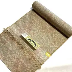 □C336□未使用品□正絹□路考茶色 金彩 澤屋重兵衛 西陣 袋帯