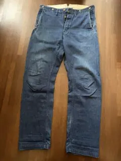 ビッグジョン　シンチバック付き デニムパンツ インディゴ　ウエスト84