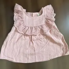 プティマイン　ピンク フリルトップス　 110cm
