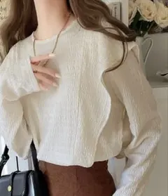 【新品未使用品】classicalelf ラッフルフリルショルダープルオーバー