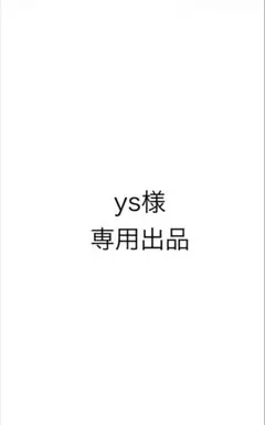 ys様　専用出品