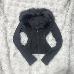 00s y2k 平成ギャル ファー カットソー アーカイブパンクロックグランジ