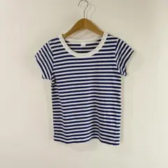 LAITERIE ボーダー 半袖 カットソー Tシャツ ホワイト ネイビーのサムネイル