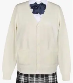 スクールカーディガン Lサイズ ホワイト 高校生 コスプレ JK