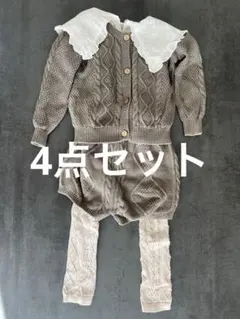 4点セット　韓国子ども服　ニットセットアップ