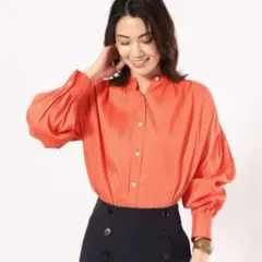 ミッキー 様　untitled リネン混 ギャザーデザインシャツのサムネイル