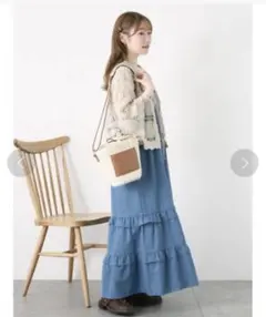 お値下げしました✳︎新品✳︎【ehka sopo】前後2WAYデニムキャミワンピース