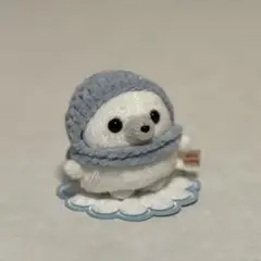 ぬいぐるみ用ふわふわボンネット（青）