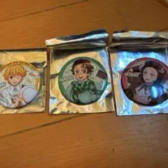 鬼滅の刃 禰豆子 善逸 竈門炭治郎缶バッジセット