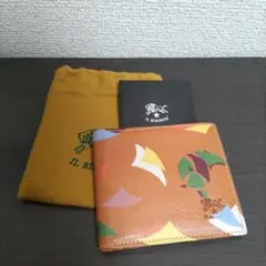 新品 本革 レザー イルビゾンテ 二つ折り 財布 小銭入れ 限定 柄 キャラメル