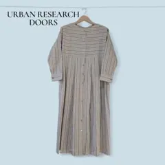 URBAN RESEARCH DOORS ストライプ長袖ワンピース