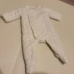 ZARA ベビー　フラワー刺繍入り中綿入りカバーオール　ロンパース