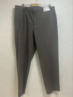 ブラウンスマートアンクルパンツ丈長め＋