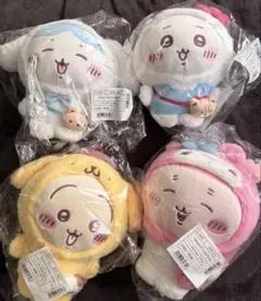 ちいかわ×サンリオキャラクターぬいぐるみ 4体セット