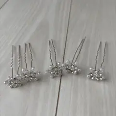 【新品未使用】雪の結晶 ヘアピンセット