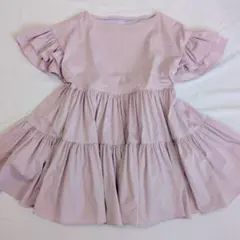 eimy istoire フリルスリーブティアードミニワンピース ピンクのサムネイル