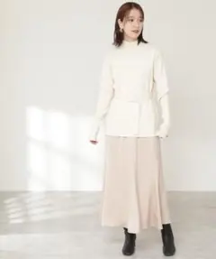 N.natural beauty basic サテン ロングスカート